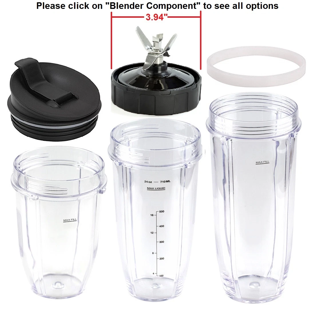 Replacement,Compatible Nutri Ninja Auto IQ Blenders,Blade,Cup,Jar,Flip Top  Lid..