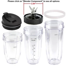 Replacement,Compatible Nutri Ninja Auto IQ Blenders,Blade,Cup,Jar,Flip Top Lid..