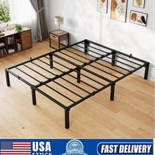 Metal Bed Frame Full Size 16 inch High Heavy Duty Platform Bed Frames Tool-Free