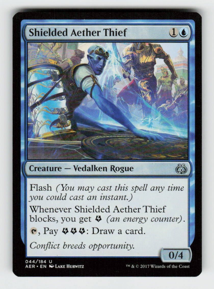 Shielded Aether Thief 44 Uncommon Aether Revolt Magic: The Gathering Near Mint