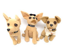 Yo Quiero Taco Bell Chihuahua Dog 6" Plush Stuffed Animal 90's Toy Lot of Three