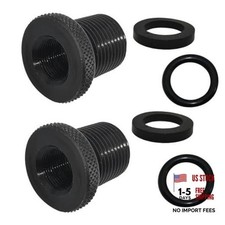 2 Pcs Knurled 1/2 x 28 to 3/4 x 16 Thread Adapters with Washers