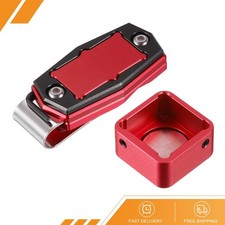Billiard Magnetic Chalk Holder Aluminum Alloy Pool Cue Chalk Tip Case - Red