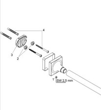 Hansgrohe AXOR Starck Organic. Handtuchhalter. Ersatzteile  98342000 / 97604000 