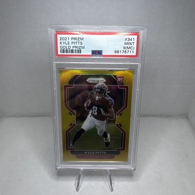 2021 Prizm KYLE PITTS #341 True Gold Prizm RC 08/10 PSA 9 MC JERSEY #8