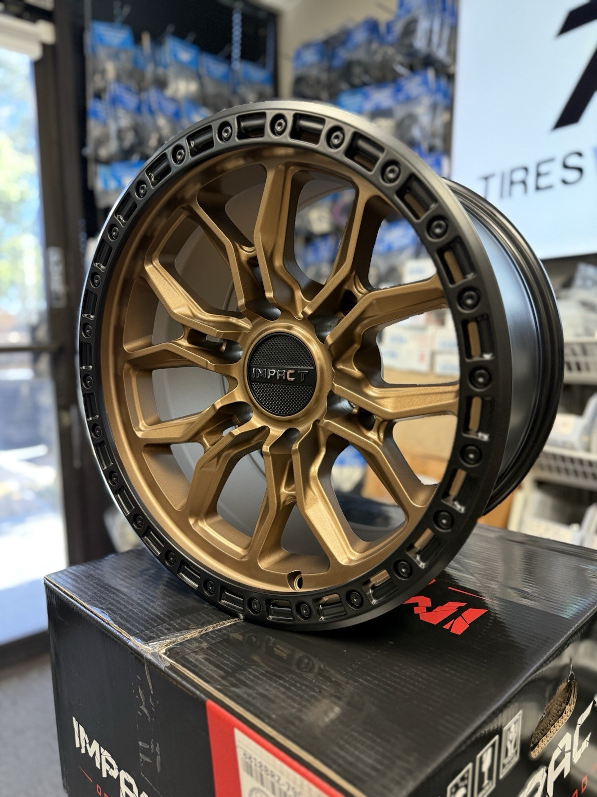 Set of 4 Wheels Impact Off-Road 8818 Size 17x9 (0, 6x139.7, 106.1) Bronze Rims