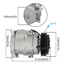 LABLT A/C Compressor w/ Clutch For Honda Odyssey Acura MDX 2005-2006 CO 10736C