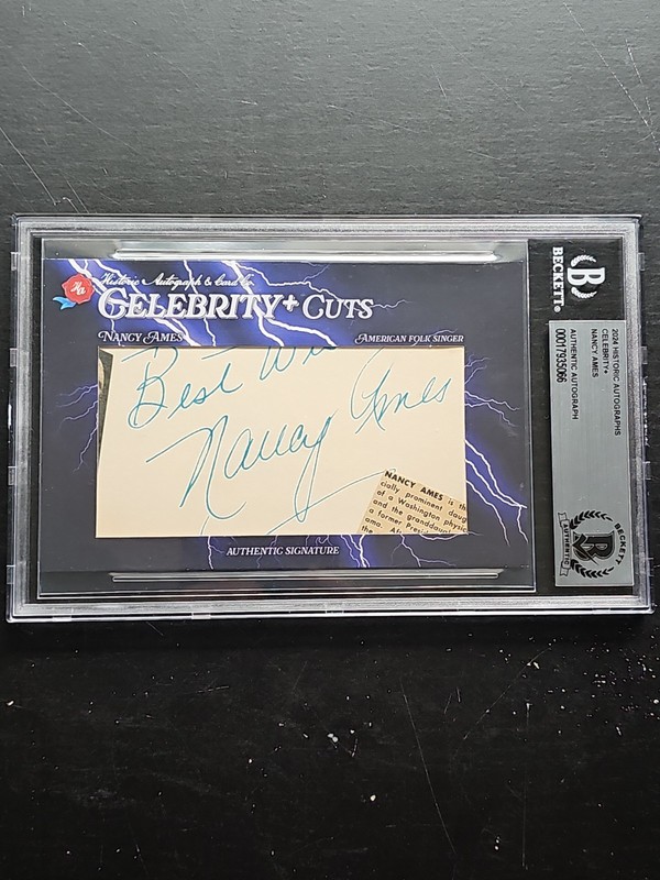 2024 Historic Autographs Celebrity+ Nancy Ames Cut Auto Beckett Authentic