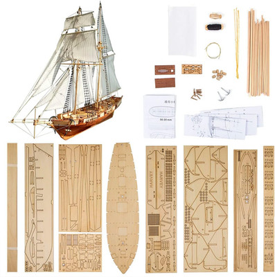 GAWEGM Ship Model Building Kits - Scale 1/96 Classics Antique Ship Model Harvey