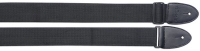 Plaited Guitar Strap Made of Black Nylon -