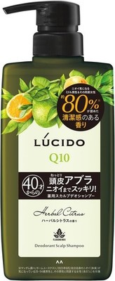 Mandom Lucido Medicated Scalp Deo Shampoo, 450 ml, Herbal Citrus Scent