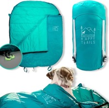 Glacial Blue Ultralight Dog Sleeping Bag Packable Camping Bed Medium