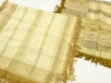 7652043: JAPANESE KIMONO / ANTIQUE CLOTH / SILK / SET OF 2