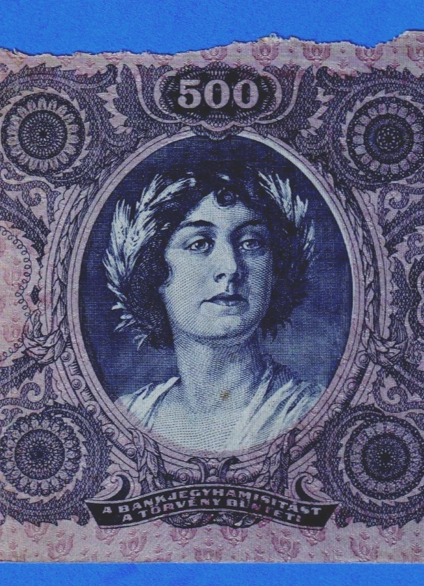 Hungary 500 OTSZAZ PENGO 1945 P-117a Circulated Note K057 062034 - Image 3 of 4