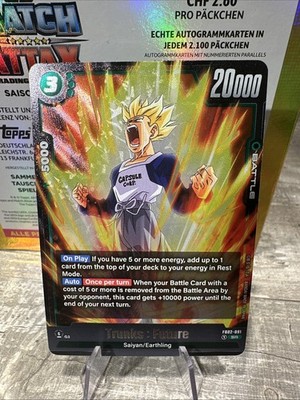 Trunks: Future  FB02-091 SR Blazing Aura - Dragon Ball Super Card Eng NM