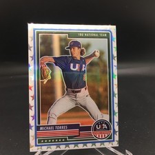 Michael Torres 2023 Panini Stars & Stripes USA Baseball White 52 #/99