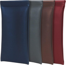 Glasses Case Squeeze Top Sunglasses Sleeve Pouch Leather Case Soft Slip