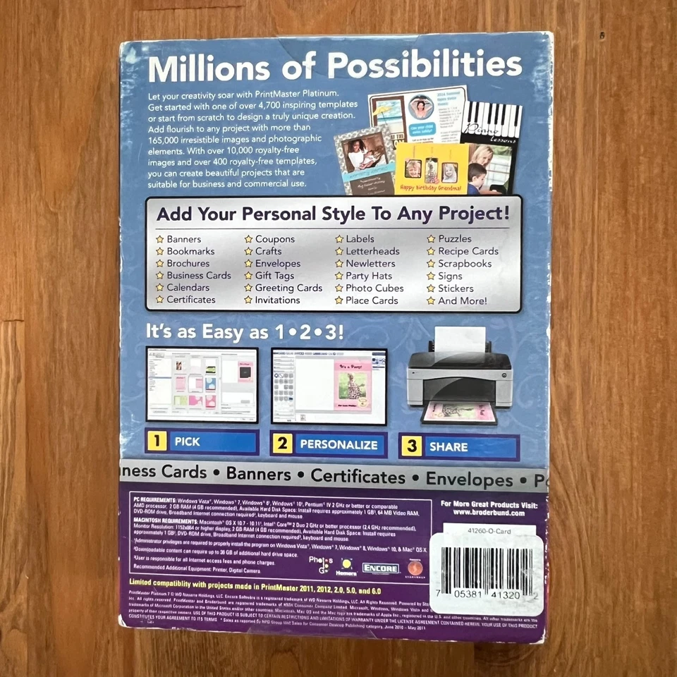 PrintMaster Platinum Desktop Publishing Software Windows 10 & MAC Sealed - Image 2 of 4