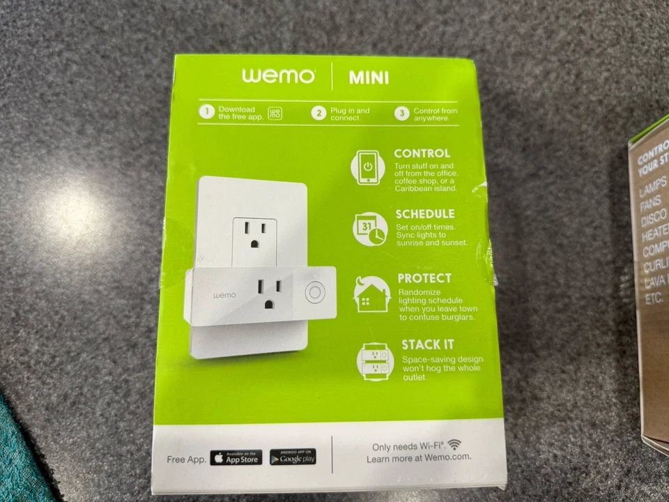 Lot of 3 Wemo Wi-Fi Smart Plugs – App + Voice Control – Alexa Google  New Sealed - Image 3 of 4