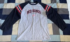 Reebok Detroit Red Wings Raglan Long Sleeve T-Shirt Size Large