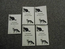 Qty 5 Glen Hanson's Fur Bearers and their Glands 1989 out of print 14 pages