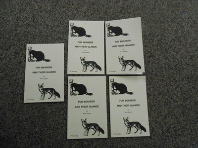 Qty 5 Glen Hanson's Fur Bearers and their Glands 1989 out of print 14 pages