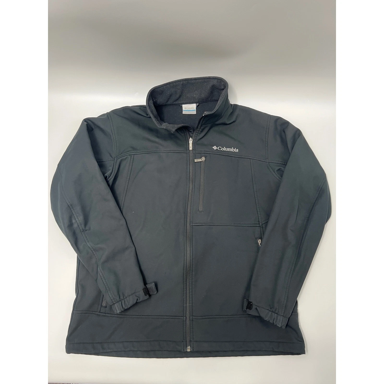 Columbia Black Softshell Full Zip Jacket Men's Size L