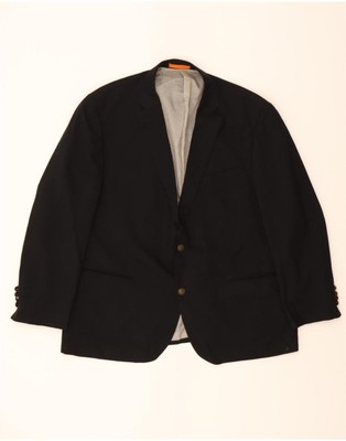 Dockers Herren 2 Knopf Blazer Sakko US 48 4XL Schwarz Polyester BT02