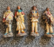 4 Small Native American Indian Figurines