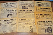 Lot of 10 - 1944 - STARS and STRIPES - WW II Newspaper - NY-London Edition RAF