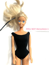 Vintage 1960's Mattel Barbie Original Black Helanca Swimsuit EXC