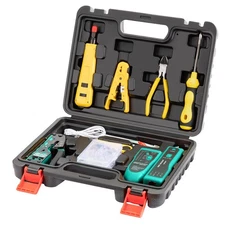 Network Tool kit, Pass Through RJ45 Crimp Tool kit, Ethernet Crimper Cat6 Cat...