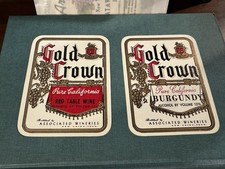 2 Old Associated Wine Bottle Labels New Haven Connecticut Conn Vintage Unused