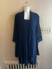 “Get Holiday Ready” Party Event NWT R&M Richard Women’s XL Blue Dress W/Jacket