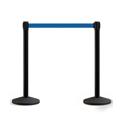 Crowd Control Warehouse Set of 2 Stanchion Retractable Belt Barriers, 11 Foot...