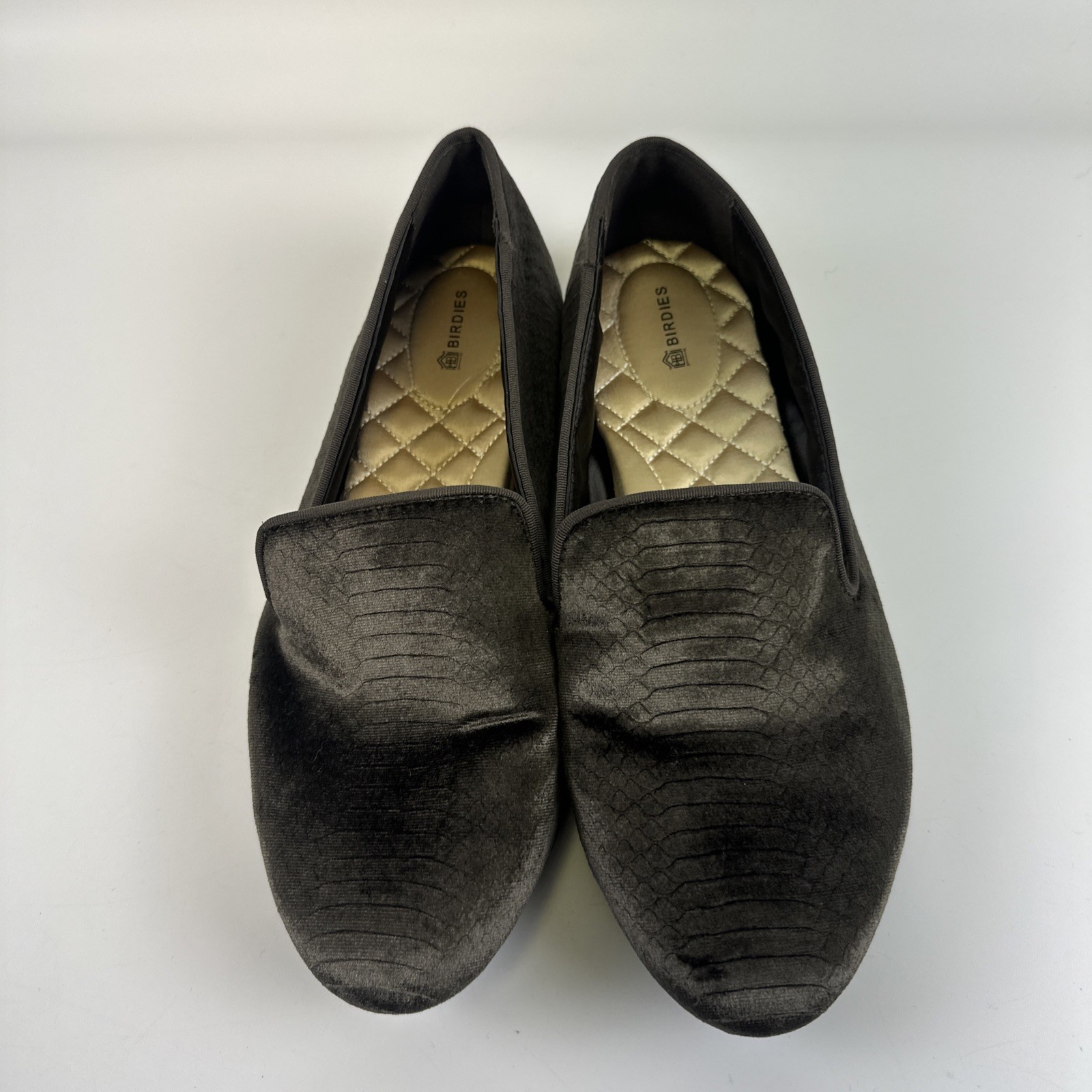 Birdies Starling Loafer Charcoal Python Velvet Em… - image 4