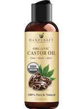 Handcraft Blends Organic Castor Oil - 4 Fl Oz - 100 Pure and Natural - Premium