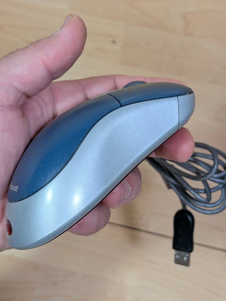 Microsoft Optical Mouse Blue USB and PS/2 Compatible Model X08-72983 Tested - Image 2 of 4