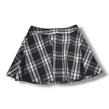 Vintage Y2K Black And White Plaid Mini Skirt Coquette Hot Topic Size 7