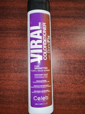 Celeb Luxury Purple Hair Color Depositing Colorwash Conditioner Brunettes 8.25