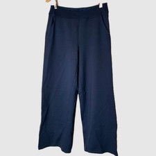 Belle by Kim Gravel Womens Perfect Ponte Pull-On Pant Navy Blue Size 8 Wide Leg