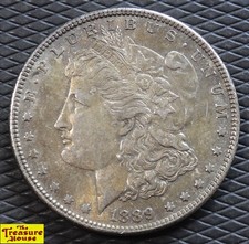 1889 Philadelphia Morgan Liberty Head ONE DOLLAR S$1 USD USA 90% Silver Coin