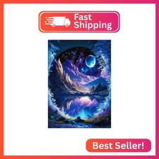 KINPLUB 5D Diamond Painting Kits for Adults, Blue Moon Landscape Diamond Art Kit