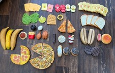 Lot Vintage MTC Realistic Rubber Pretend Food Play Toy Prop Bread Meat Lettuce