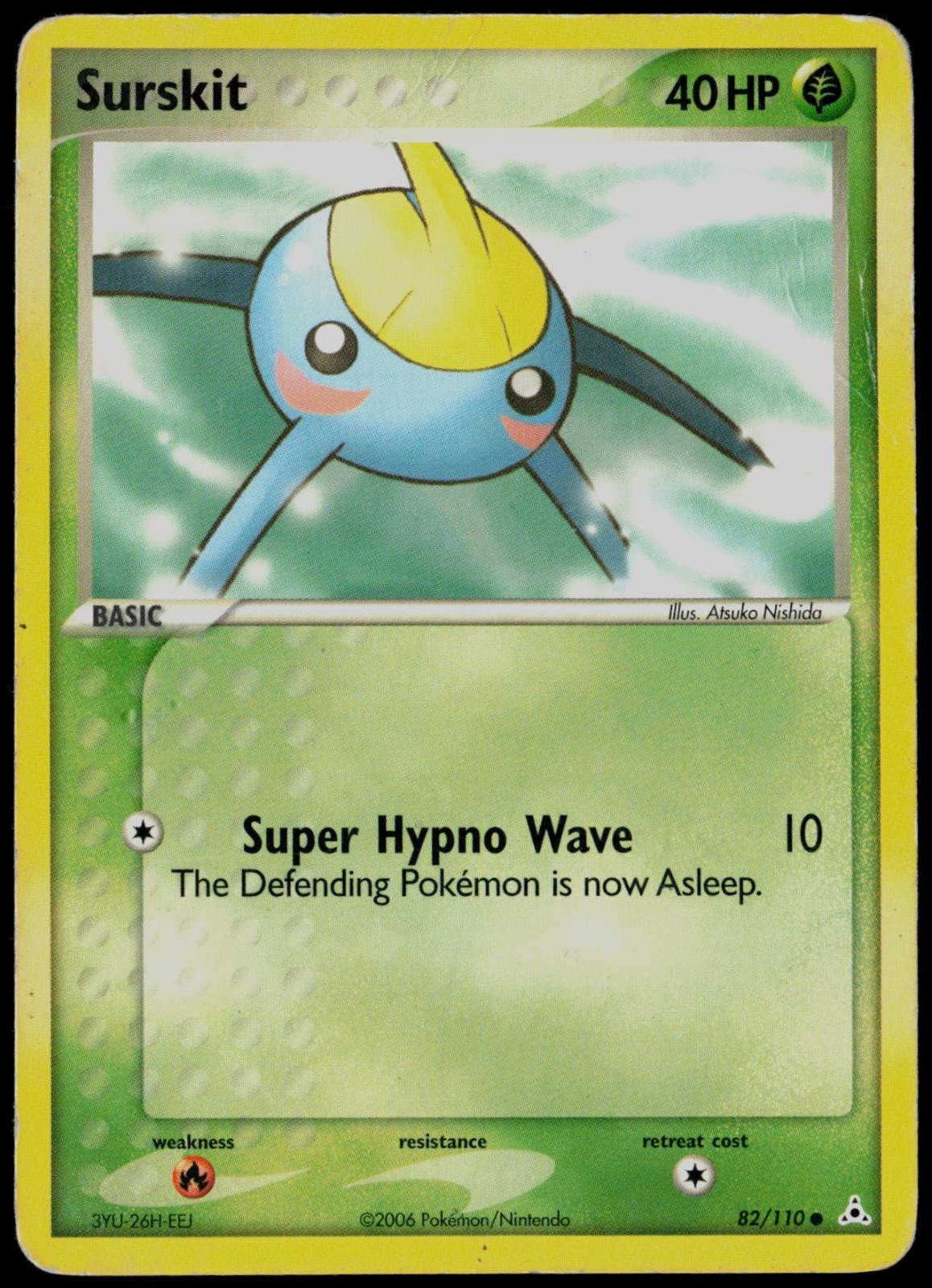 Surskit 82/110 Common Holon Phantoms Pokemon Card DMG