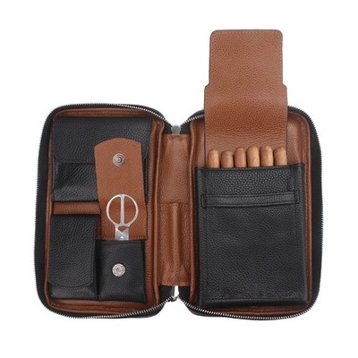 Cigar Pouch, Genuine Leather Travel Portable Cigar Case Box for Father'S Day, Me
