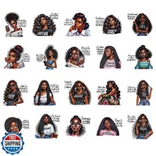 Shejdgart Dtf Transfers Ready to Press - 20 Pcs Black Women Iron