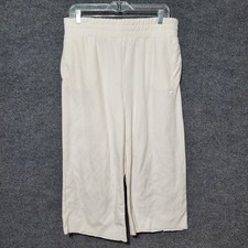 Y2K Juicy Couture Terry Cloth Sweat Track Pants White Size Large Womens Cut Off