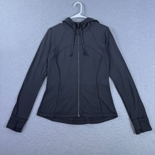 Lululemon Hooded Define Jacket Nulu Women's Size 10 Black Lightweight Gym