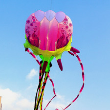 9m Jellyfish Kite Soft Inflatable Single Line Kite 30D Ripstop Nylon with Bag
